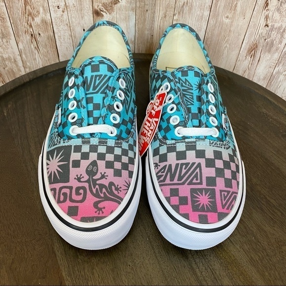 Vans Authentic SF Tribal Check Multicolor Sneaker Size 6 Women - Picture 3 of 12